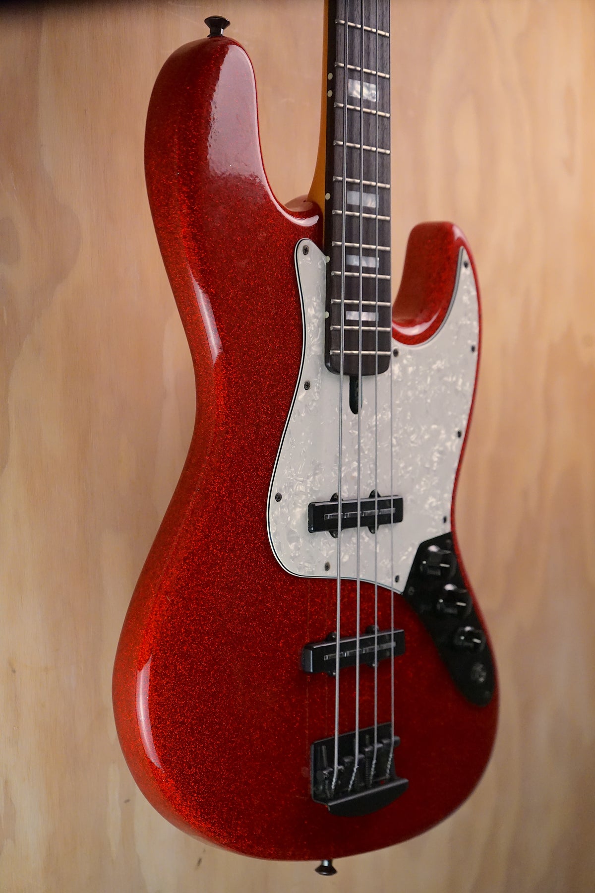 Maruszczyk Elwood 4P Red Sparkle 32" Scale Bass Guitar, (Used, Comm) - Fair Deal Music