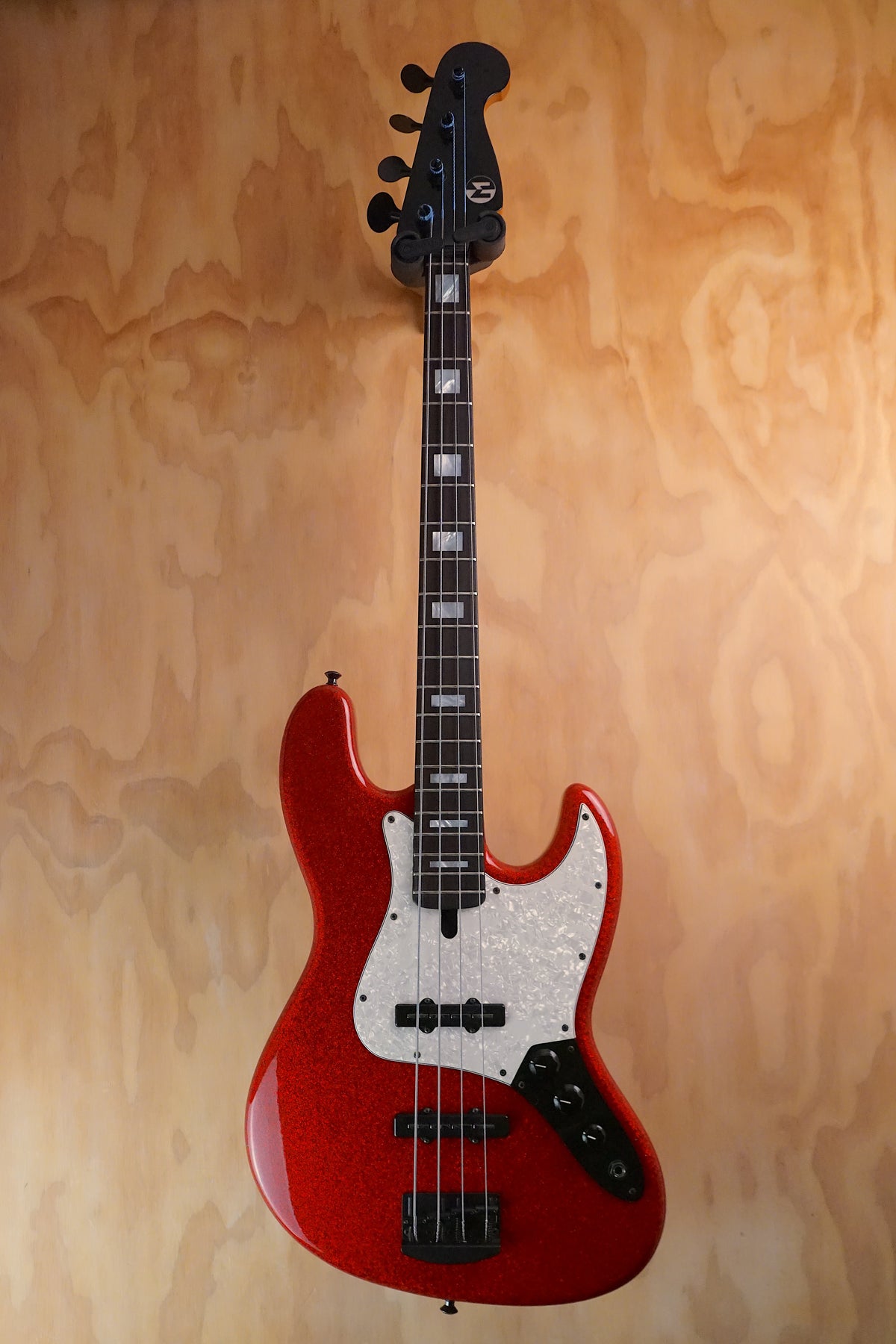 Maruszczyk Elwood 4P Red Sparkle 32" Scale Bass Guitar, (Used, Comm) - Fair Deal Music
