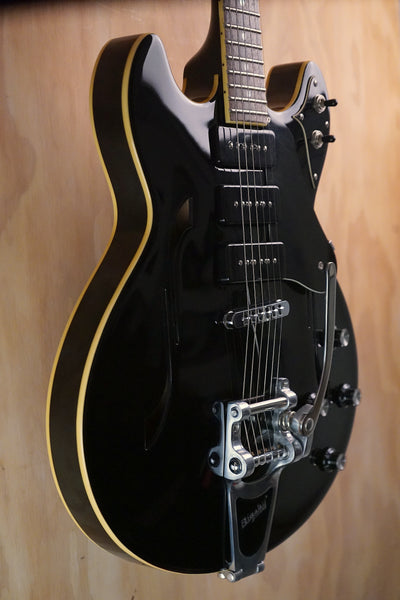 Yamaha SA503 TVL Troy Van Leeuwen Black Semi-Hollow Guitar, (Used, Comm)