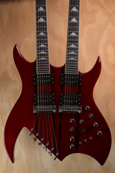 B.C. Rich Rich Bich Doubleneck Trans Red, (Used, Comm) - Fair Deal Music