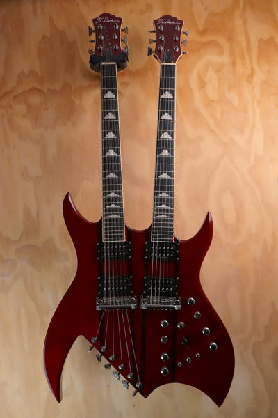 B.C. Rich Rich Bich Doubleneck Trans Red, (Used, Comm) - Fair Deal Music