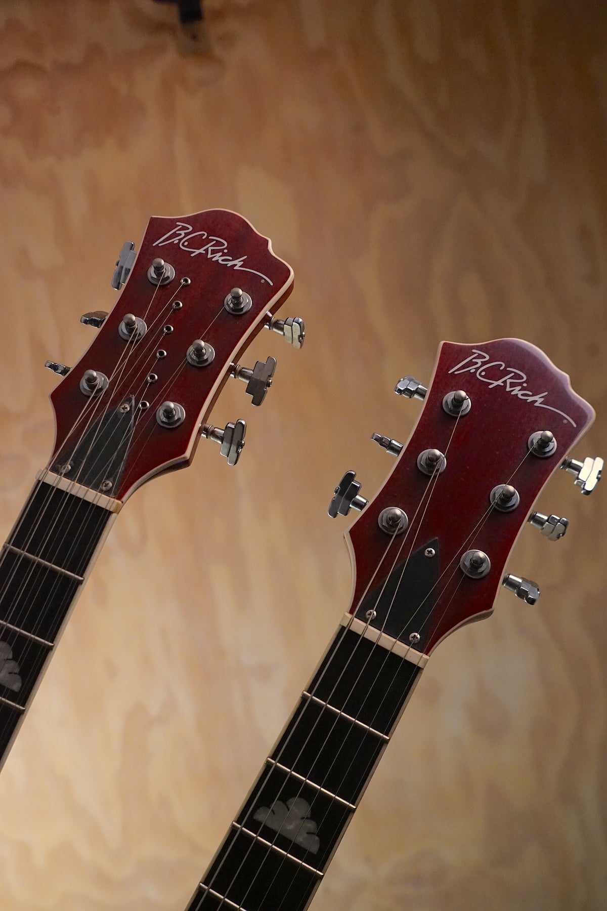 B.C. Rich Rich Bich Doubleneck Trans Red, (Used, Comm) - Fair Deal Music