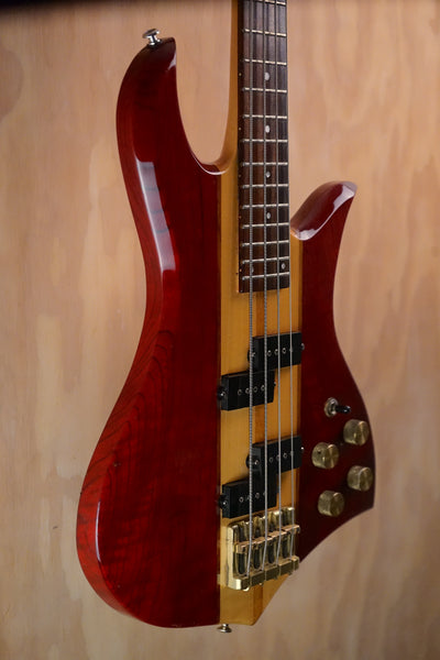 Sanox Eagle Bass Copy Red Electric Bass Guitar, (Used, Comm) - Fair Deal Music
