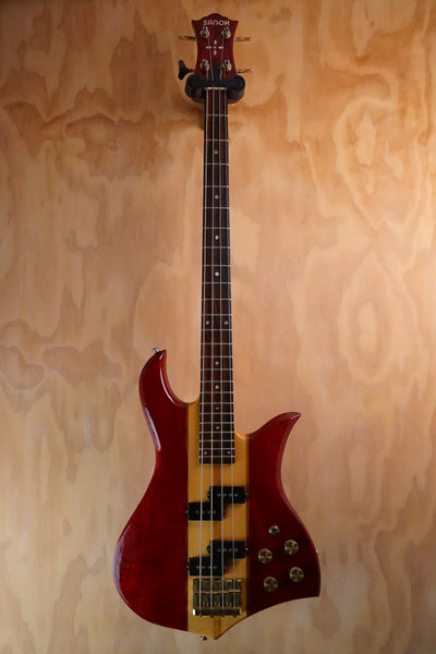 Sanox Eagle Bass Copy Red Electric Bass Guitar, (Used, Comm) - Fair Deal Music