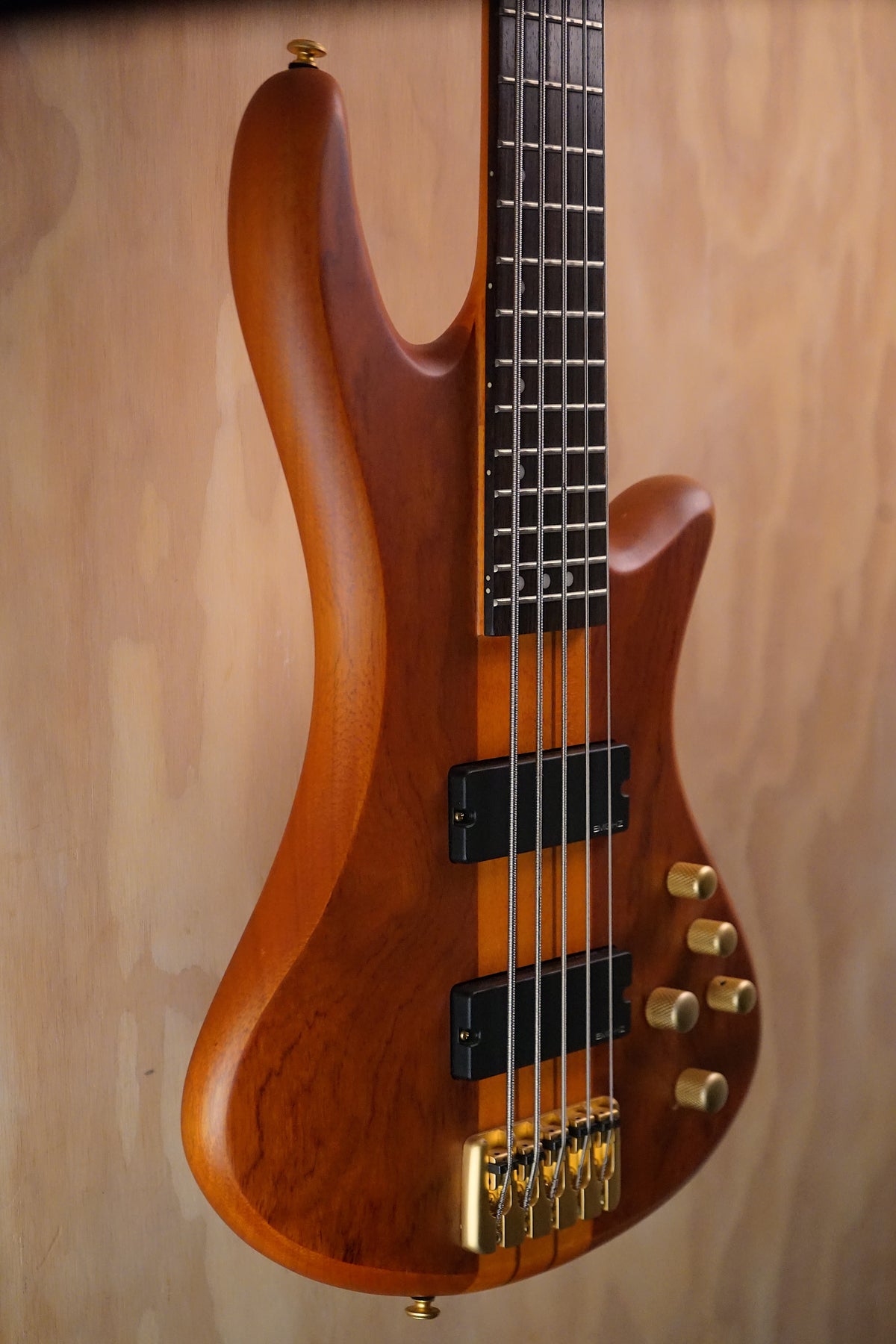 Schecter Stiletto Studio 5 Honey Satin Bass Guitar, (Used, Comm) - Fair Deal Music