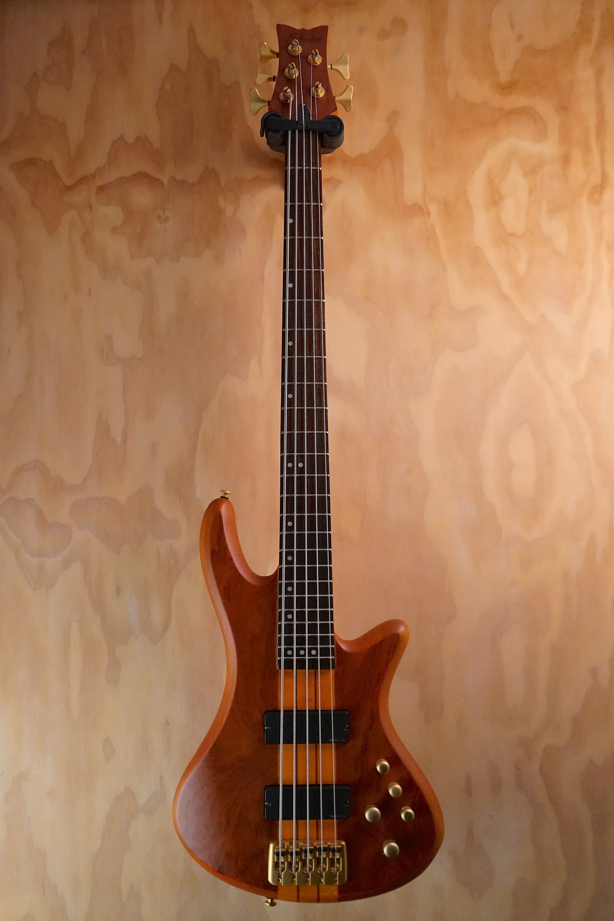 Schecter Stiletto Studio 5 Honey Satin Bass Guitar, (Used, Comm) - Fair Deal Music