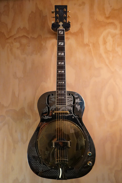 Ozark 3515BTE Brass Thinline Electric Resonator, (Used, Comm) - Fair Deal Music
