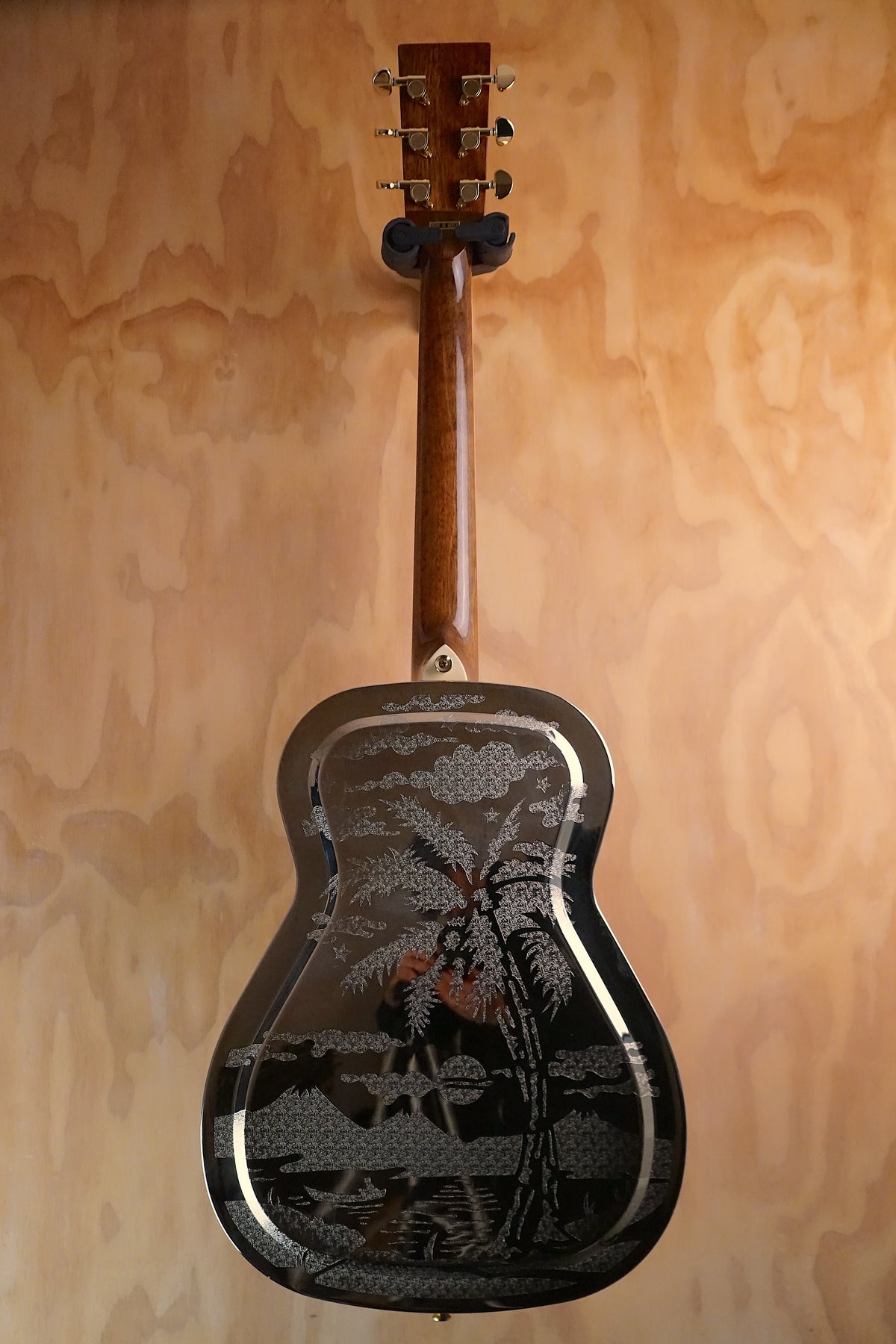 Ozark 3515BTE Brass Thinline Electric Resonator, (Used, Comm) - Fair Deal Music