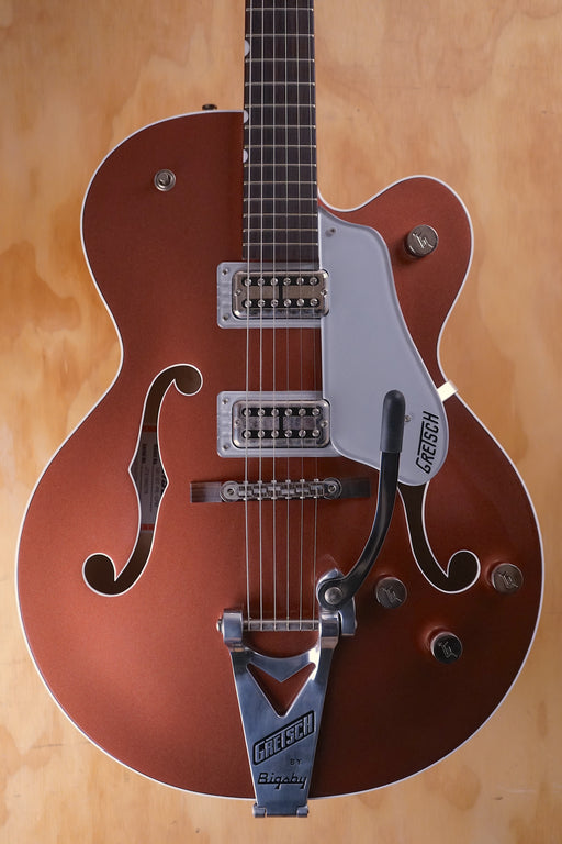 Gretsch G6118T Players Edition Anniversary in Two‑Tone Copper Metallic/Sahara Metallic, (Used) - Fair Deal Music