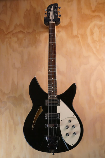 Rockinbetter 330-Style Black Semi-Hollow Guitar, (Used, Comm)
