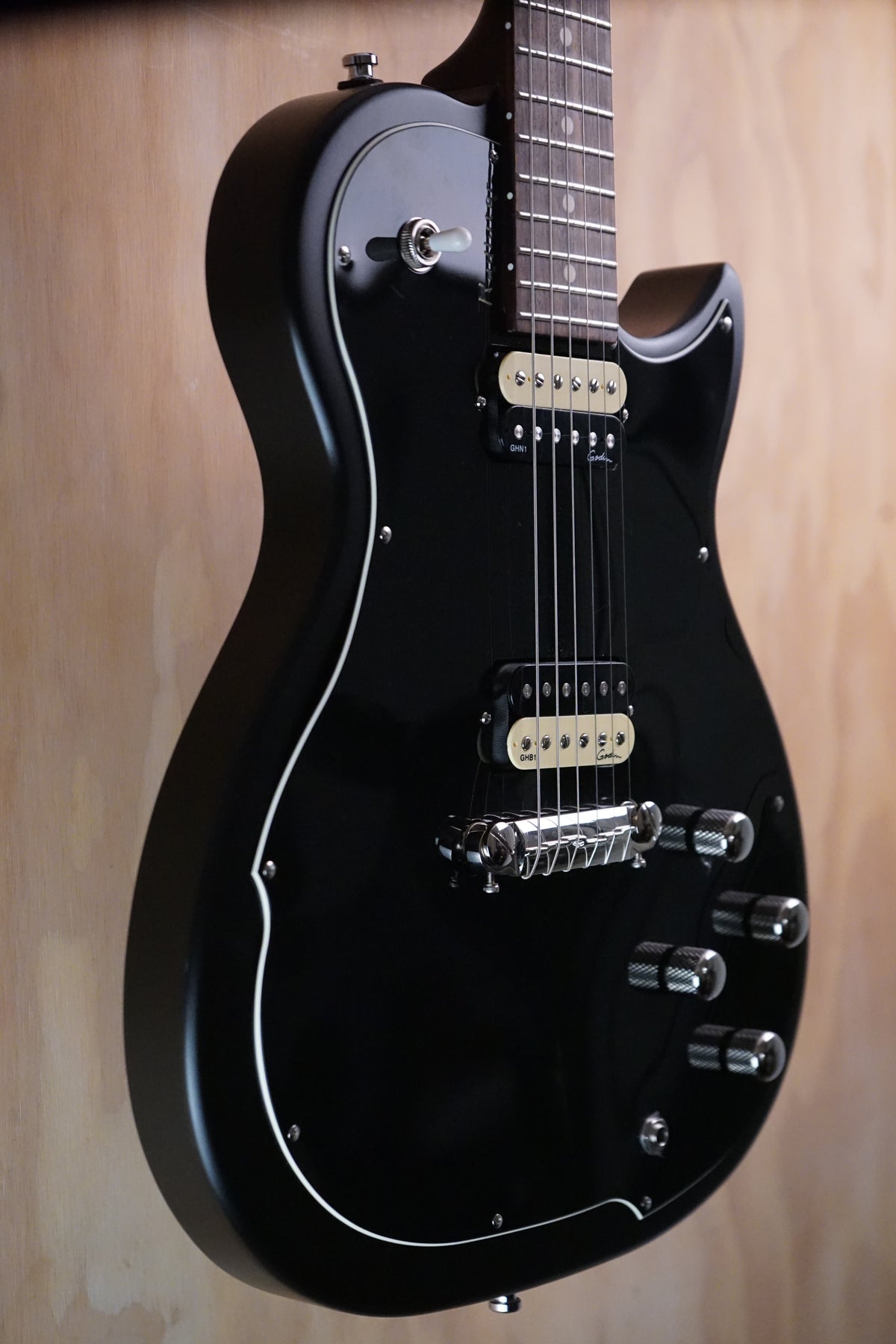 Godin Radiator Black Electric Guitar, (Used) - Fair Deal Music