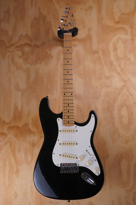 1992 Squier‑by‑Fender Stratocaster made in Korea in black, (Used) - Fair Deal Music