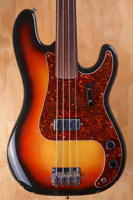 Antoria Fretless P Bass 70’s Sunburst, (Used)