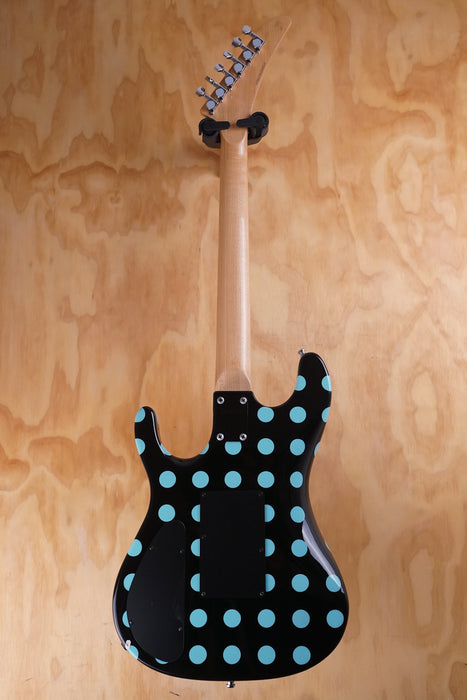 Kramer NightSwan in black with blue polka dots, (Used)
