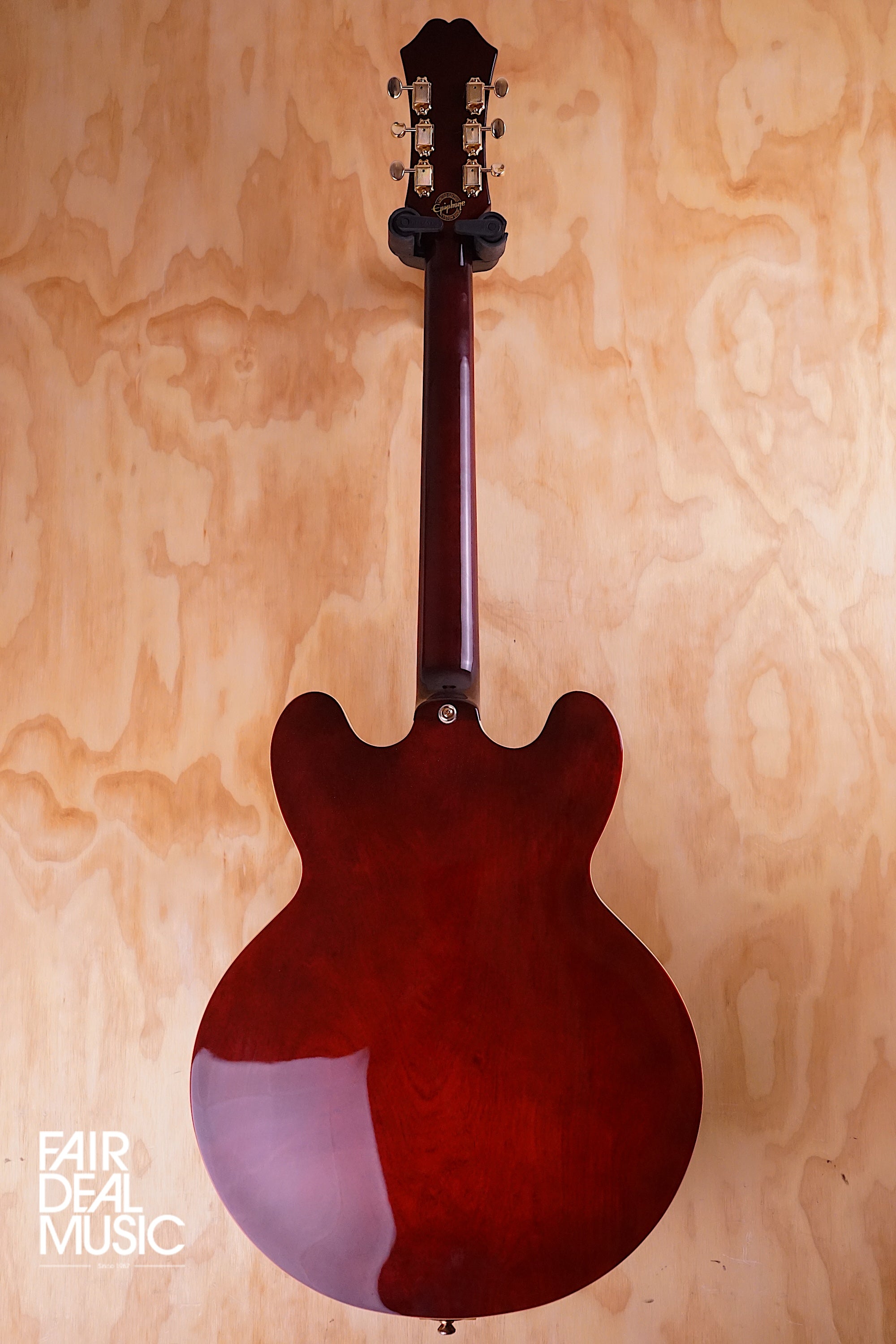 Epiphone Custom Riviera P93 Electric Guitar in Wine Red, with Hard Case, USED - Fair Deal Music