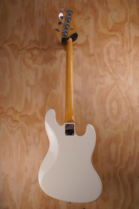 Fender JB-62 MIJ Jazz Bass in Olympic White left-handed, (Used)