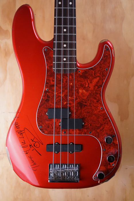 Fender Precision Bass in Candy Apple Red, previously owned by Tommy Stinson, (Used) (Comm) - Fair Deal Music