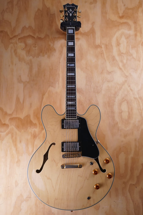 Washburn HB-35 in Natural Made in Korea Semi-hollow Electric Guitar, (Used) - Fair Deal Music