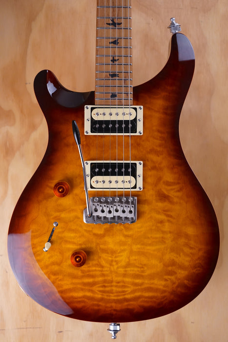 PRS SE Custom 24 Ltd Edition in Tobacco Sunburst Quilt Roasted Left‑Handed, (Nearly New) - Fair Deal Music