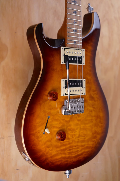 PRS SE Custom 24 Ltd Edition in Tobacco Sunburst Quilt Roasted Left‑Handed, (Nearly New) - Fair Deal Music