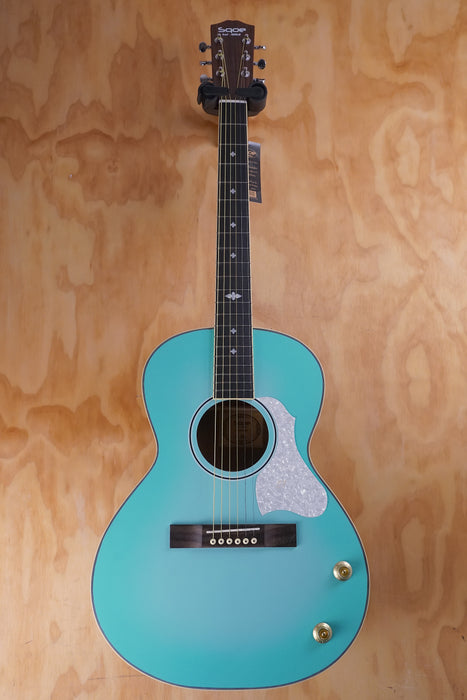 SQOE L001 Parlour sized Electro Acoustic Guitar in Blue - Fair Deal Music