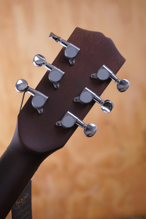 SQOE L001 Parlour sized Electro Acoustic Guitar in Black - Fair Deal Music
