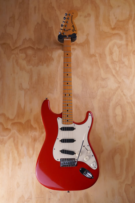 1974 Fender Stratocaster Over-sprayed in Red Electric Guitar, (Used) - Fair Deal Music
