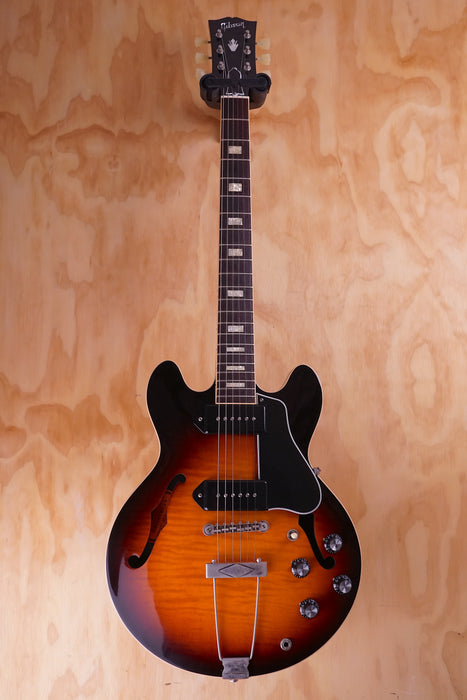 Gibson ES-390 with P90s in Sunburst Flame Top, (Used Comm) - Fair Deal Music
