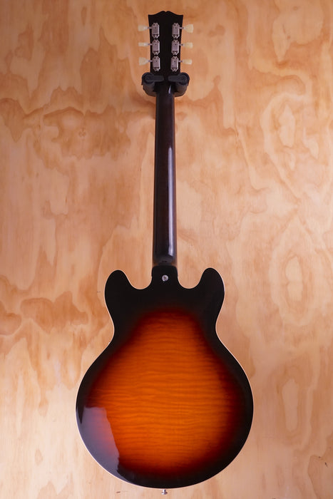 Gibson ES-390 with P90s in Sunburst Flame Top, (Used Comm) - Fair Deal Music