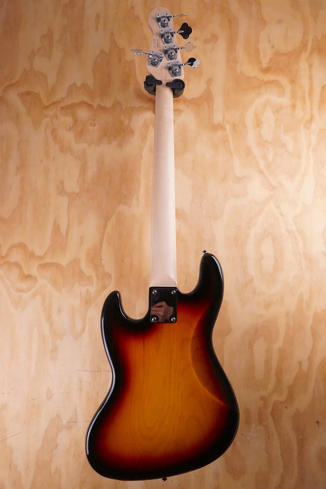 Vintage VJ75 ReIssued 5-String Electric Bass Guitar in Sunburst, (Used) - Fair Deal Music