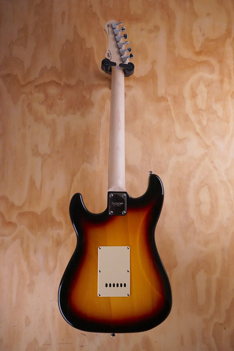 SQOE SEST200 SSS S-Style Electric Guitar Sunburst - Fair Deal Music