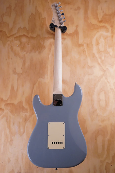 SQOE SEST200 SSS S-Style Electric Guitar Silver - Fair Deal Music