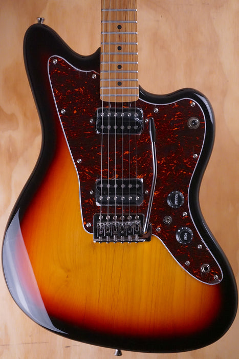 SQOE JM400 Offset-Style Electric Guitar with Humbuckers in Sunburst - Fair Deal Music