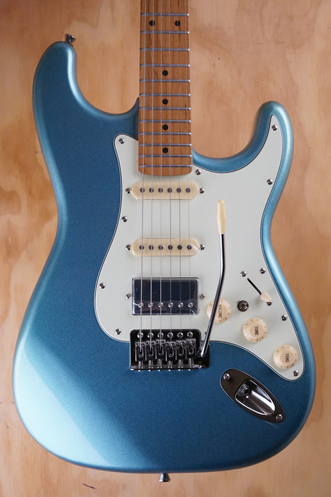 SQOE SEST600 HSS S-Style Electric Guitar Metallic Blue - Fair Deal Music