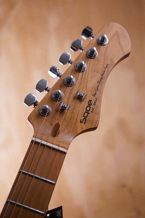 SQOE SEST600 HSS S-Style Electric Guitar Black - Fair Deal Music