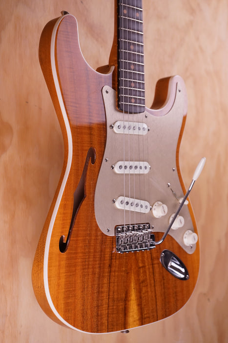 Fender Custom Shop Thinline Stratocaster (Artisan Series) in Koa, (Used Comm) - Fair Deal Music