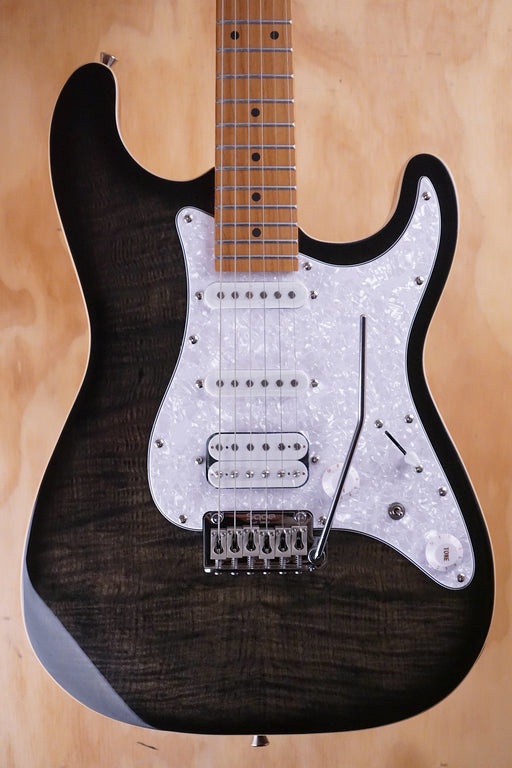 SQOE SEIB680 SSS S-Style Electric Guitar Black - Fair Deal Music