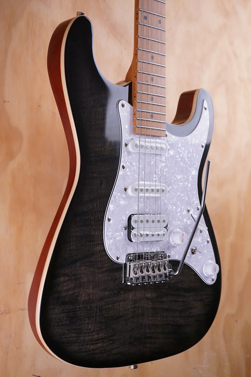 SQOE SEIB680 SSS S-Style Electric Guitar Black - Fair Deal Music