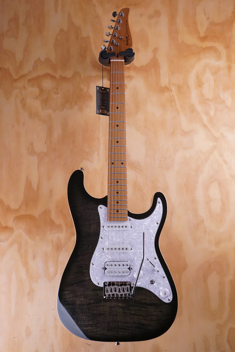 SQOE SEIB680 SSS S-Style Electric Guitar Black - Fair Deal Music