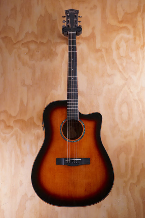 SQOE S370FG Electro Acoustic Guitar Sunburst - Fair Deal Music