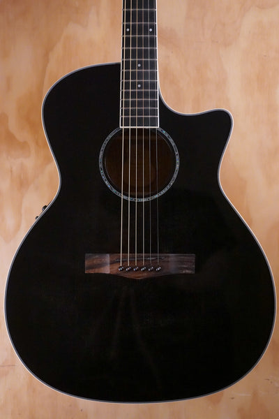 SQOE S340FG-BK Electro Acoustic Guitar Black - Fair Deal Music