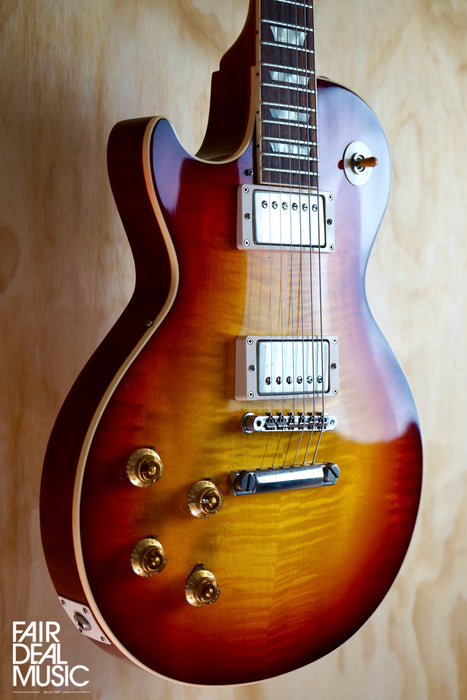 Gibson Custom Shop Left Handed '58 Les Paul '59 HP Top in Scarlett Burst, USED - Fair Deal Music