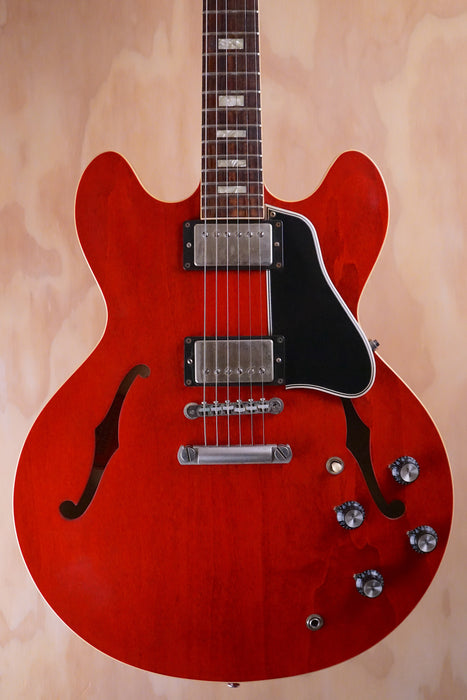2013 Gibson Memphis ES‑335 Block Reissue in Cherry Semi-hollow Guitar, (Used) - Fair Deal Music