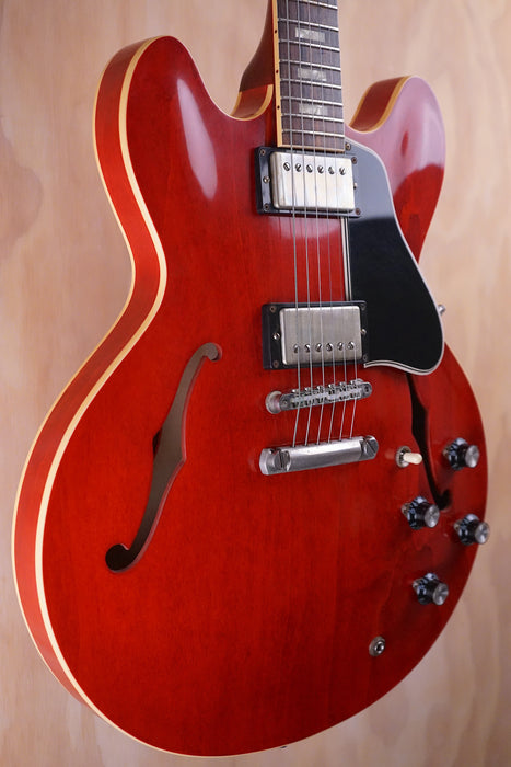 2013 Gibson Memphis ES‑335 Block Reissue in Cherry Semi-hollow Guitar, (Used) - Fair Deal Music