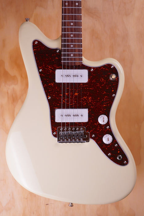 SQOE JM300 Jazzmaster Style Electric Guitar with P90's in White - Fair Deal Music