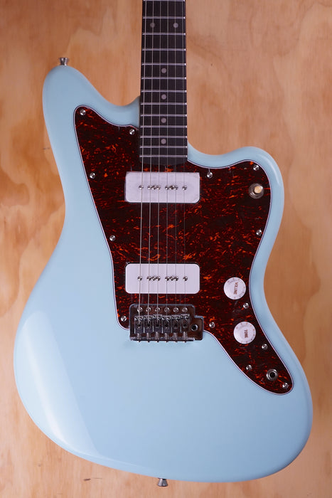 SQOE JM300 Jazzmaster Style Electric Guitar with P90's in Sonic Blue - Fair Deal Music