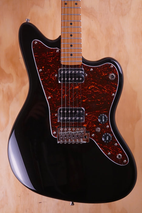 SQOE JM400 Jazzmaster Style Electric Guitar with Humbuckers in Black - Fair Deal Music