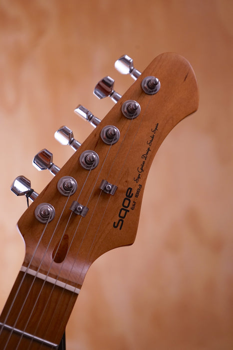SQOE JM400 Jazzmaster Style Electric Guitar with Humbuckers in Black - Fair Deal Music