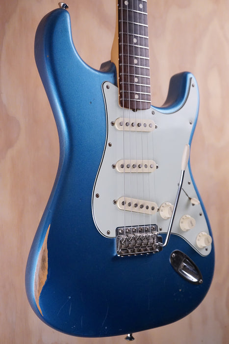 Fender Vintera Road Worn ’60s Stratocaster in Lake Placid Blue Electric Guitar, (Used) - Fair Deal Music