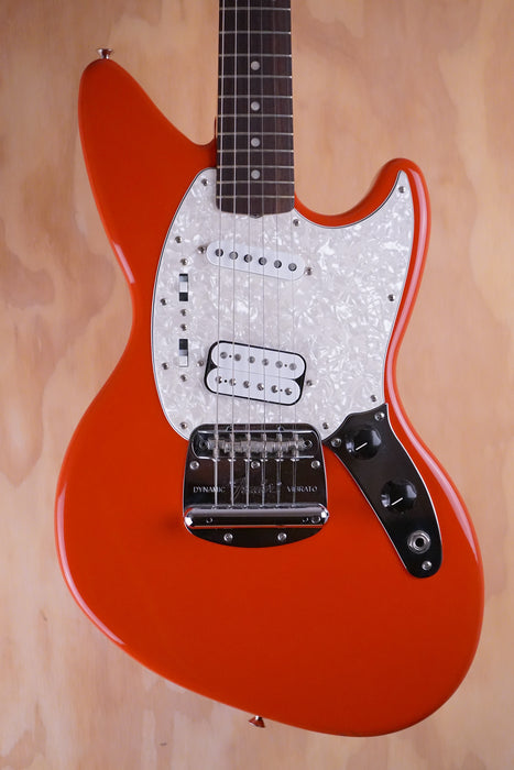 2021 Fender MIM Jag-Stang in Fiesta Red Electric Guitar, (Used) - Fair Deal Music
